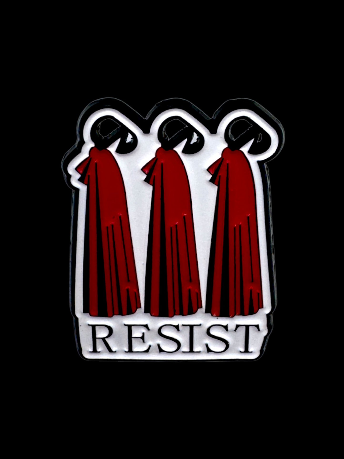 Resist Enamel Pin – Red Cloak Protest Symbol