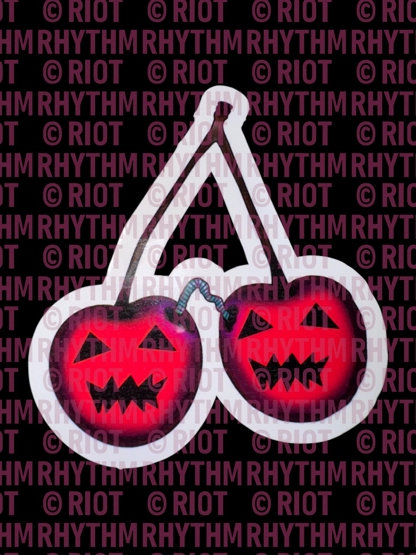 Jack-O-Cherry Halloween Sticker