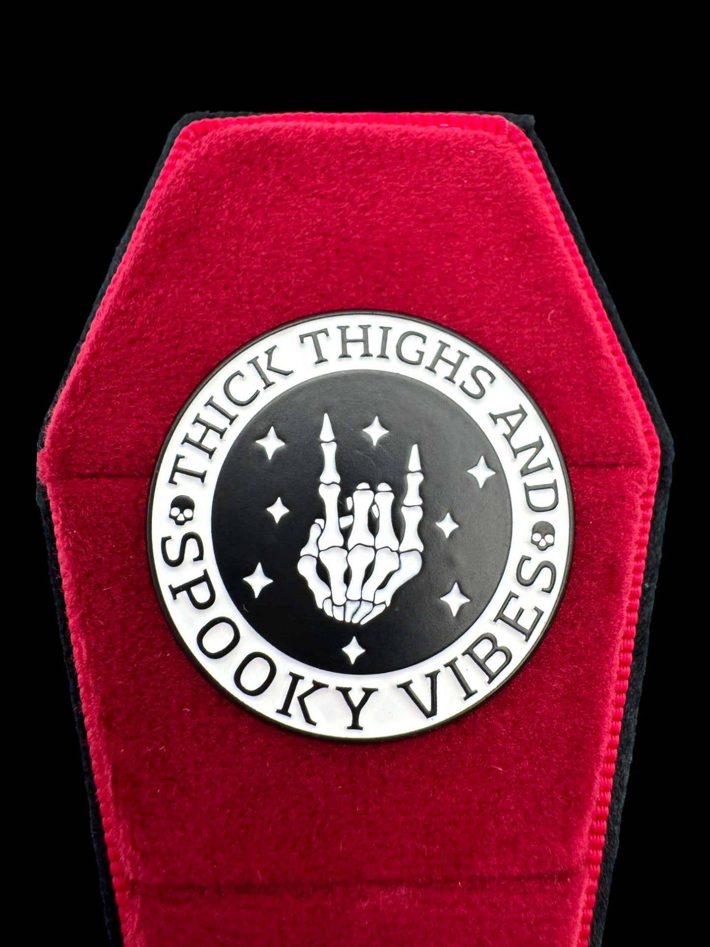 Thick Thighs and Spooky Vibes Enamel Pin (Limited Stock)
