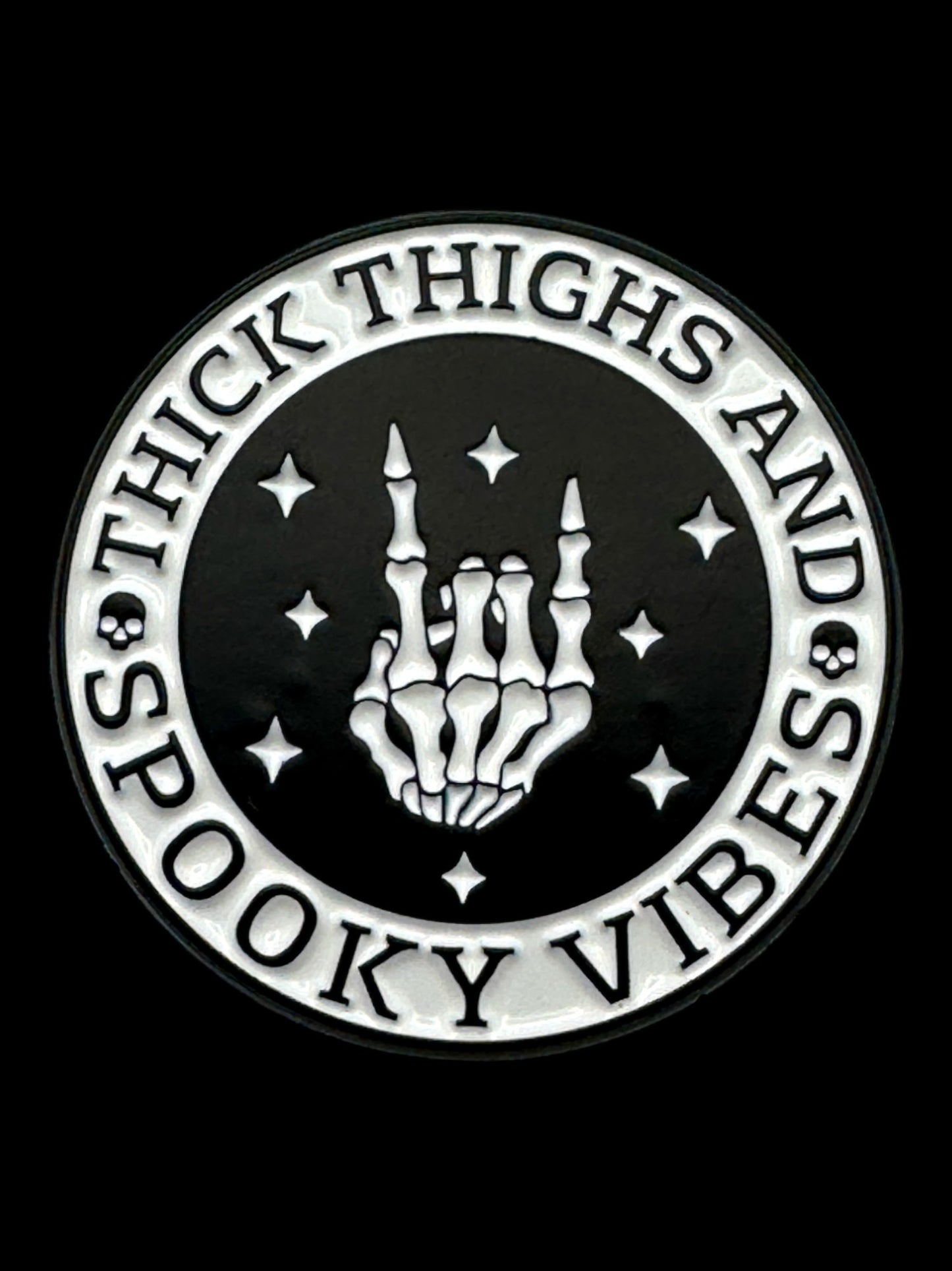 Thick Thighs and Spooky Vibes Enamel Pin (Limited Stock)
