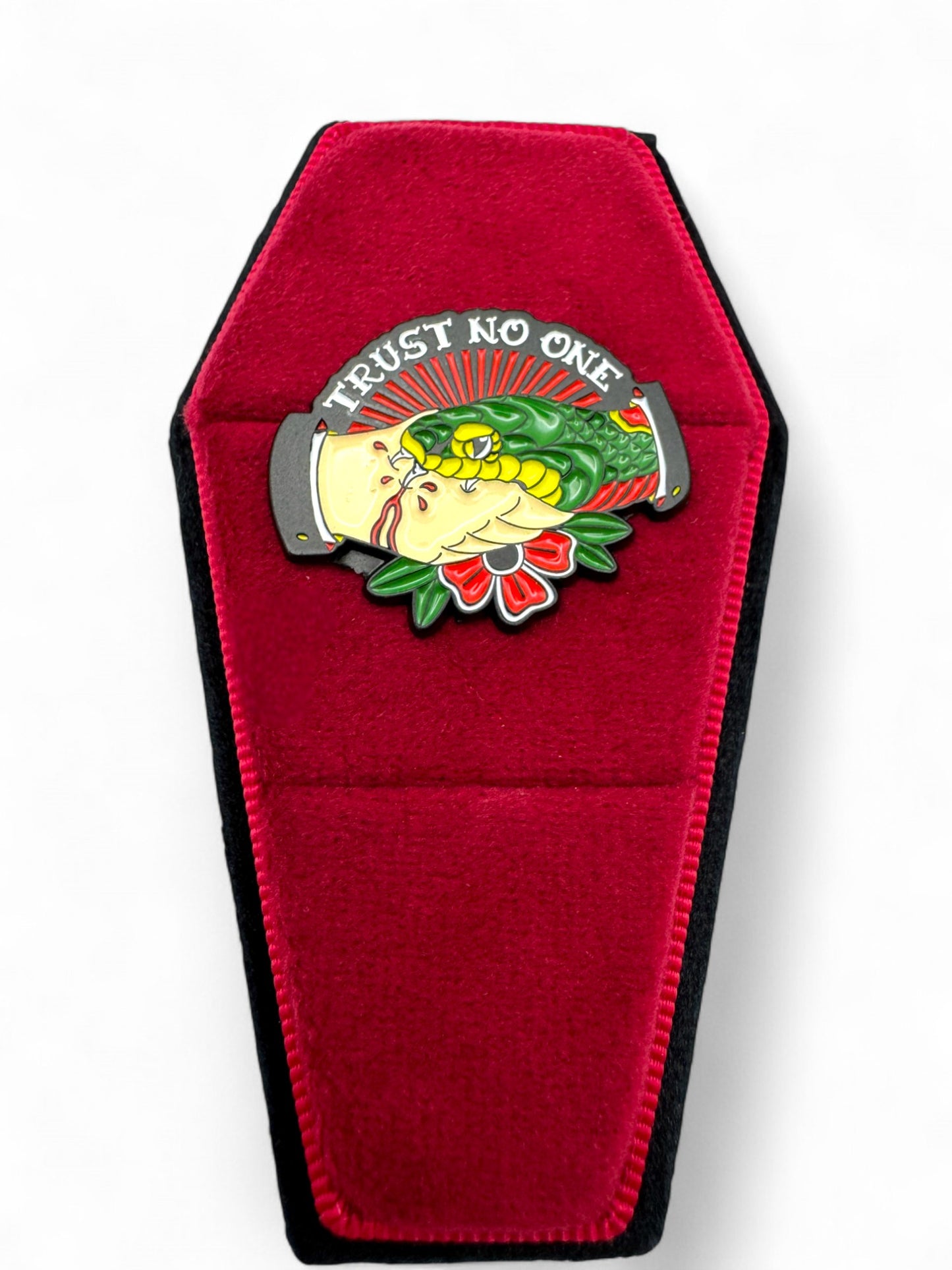 Trust No One Enamel Pin