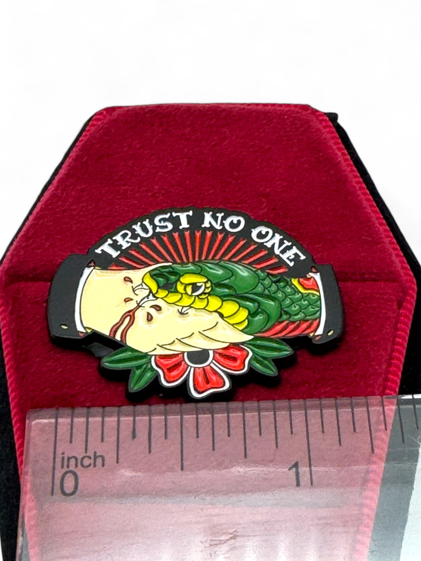 Trust No One Enamel Pin
