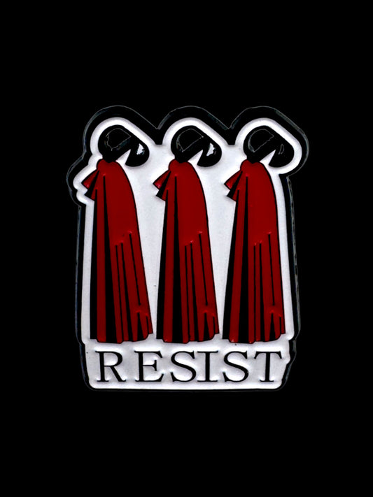 Resist Enamel Pin – Red Cloak Protest Symbol