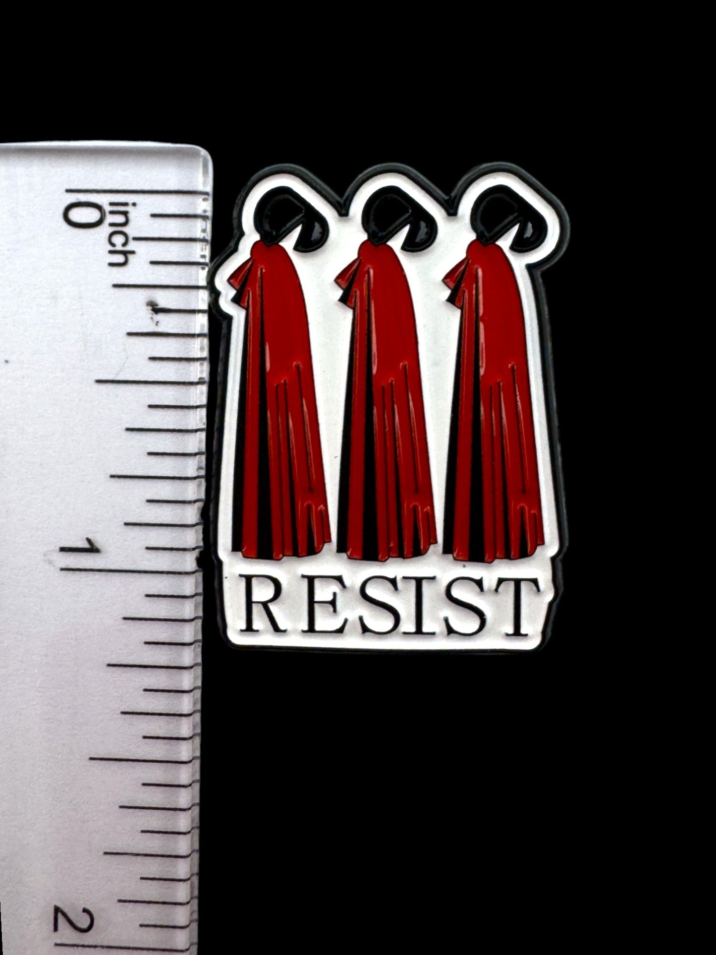 Resist Enamel Pin – Red Cloak Protest Symbol