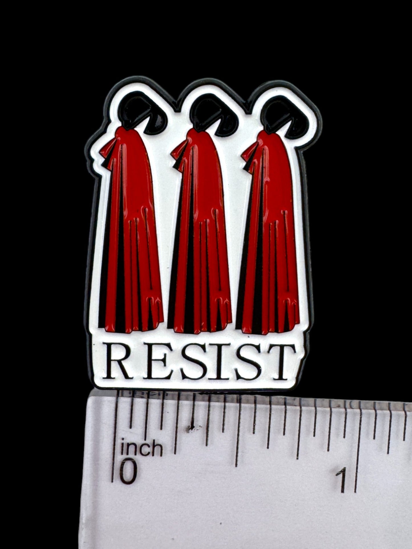 Resist Enamel Pin – Red Cloak Protest Symbol
