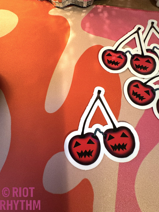 Jack-O-Cherry Halloween Sticker
