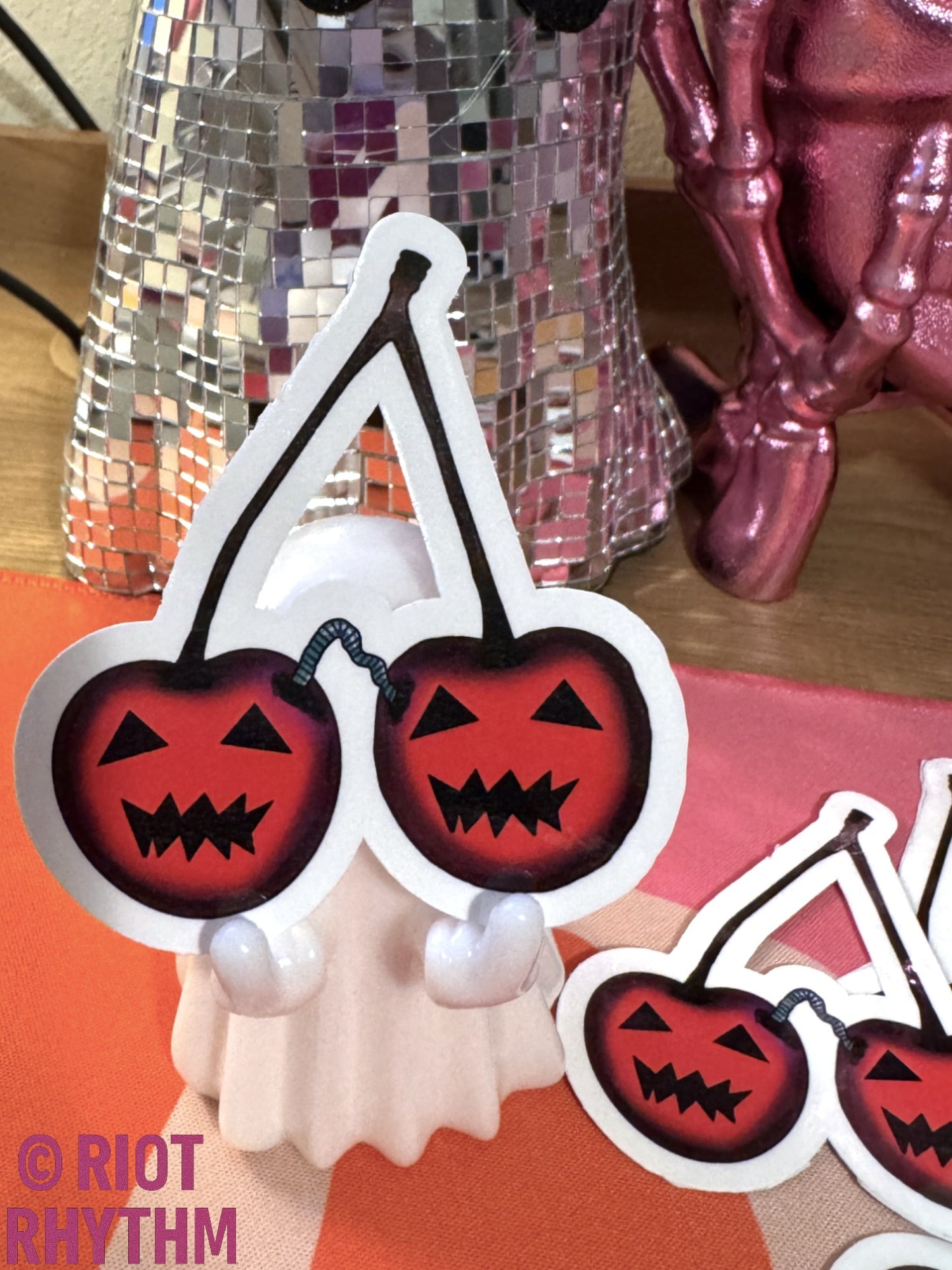 Jack-O-Cherry Halloween Sticker