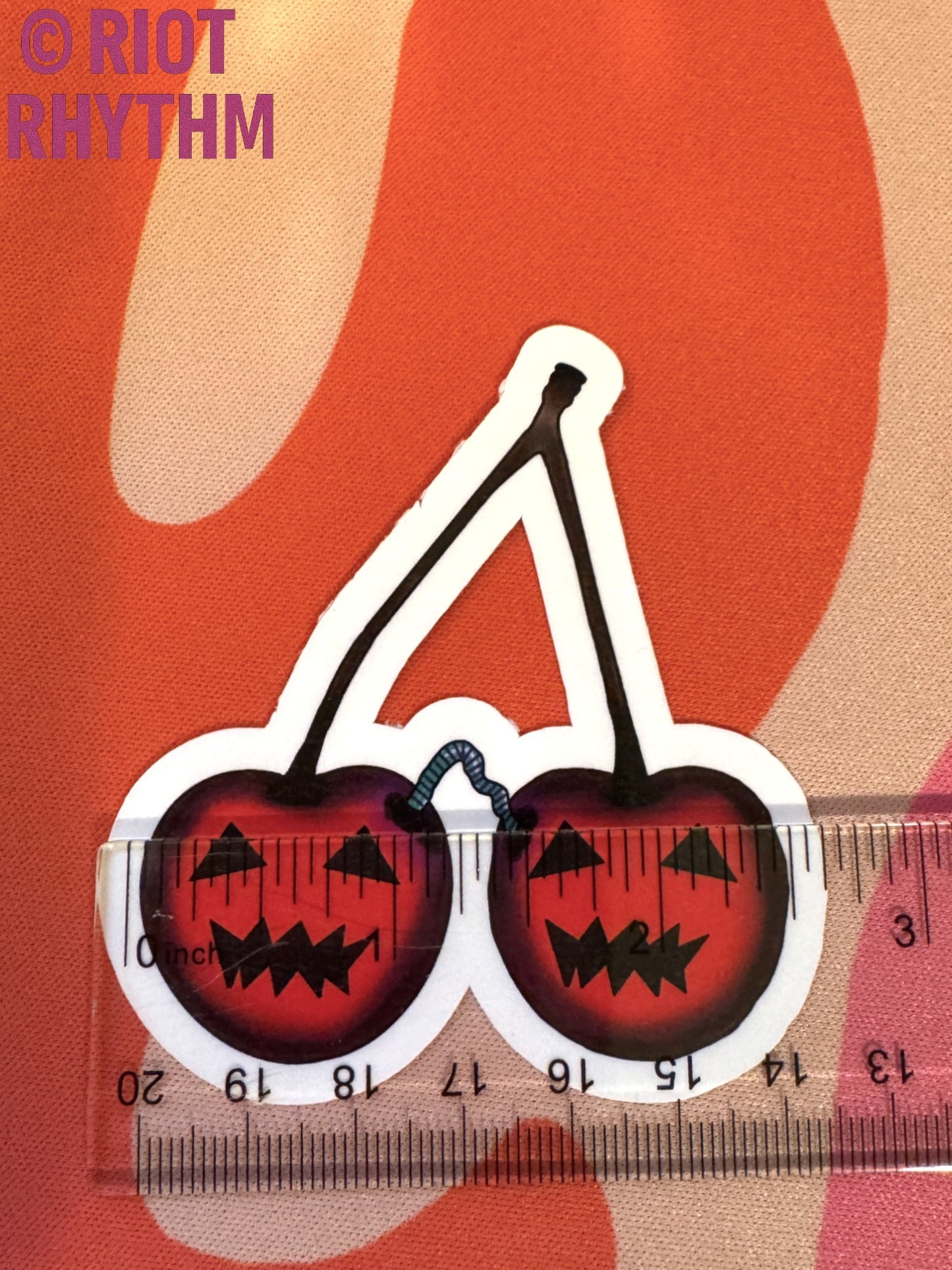 Jack-O-Cherry Halloween Sticker