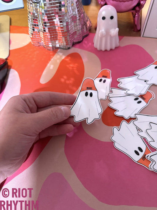 Ghost with Beanie Sticker
