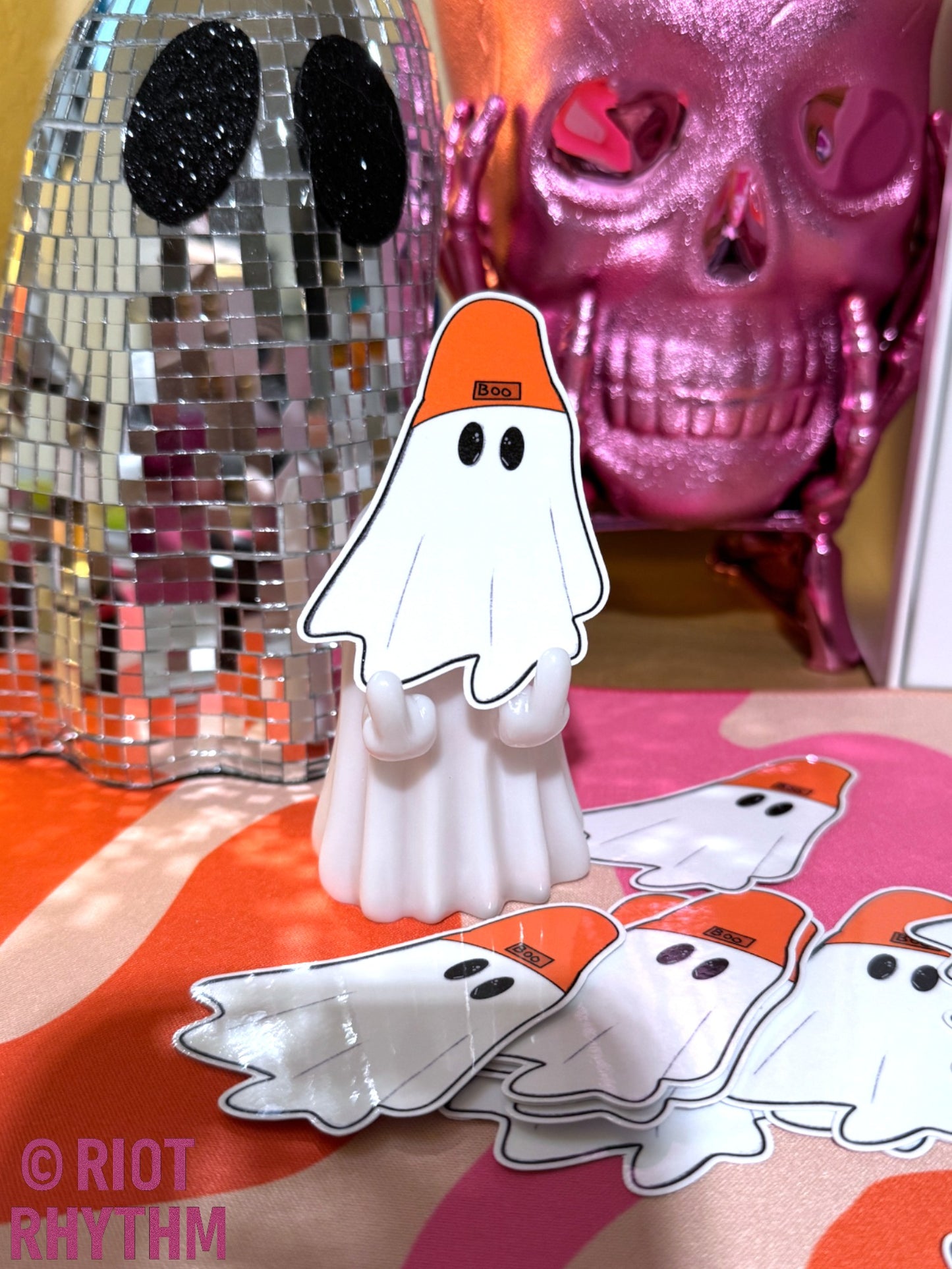 Ghost with Beanie Sticker