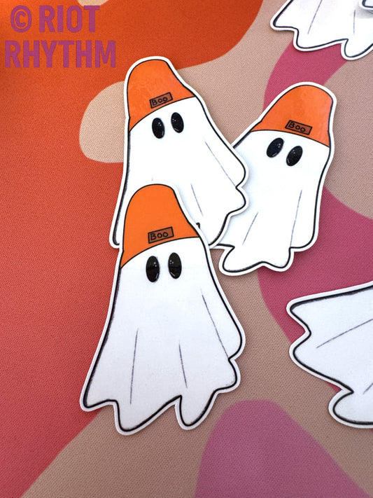 Ghost with Beanie Sticker