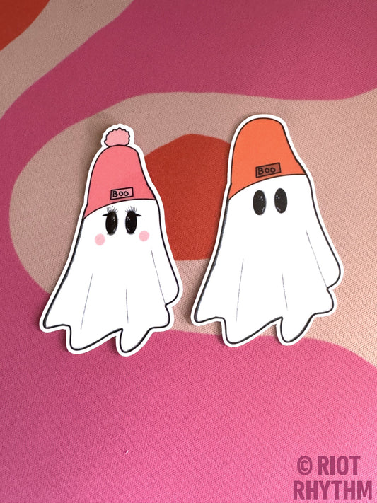 BOO Beanie Ghost Sticker Set (2-Pack)