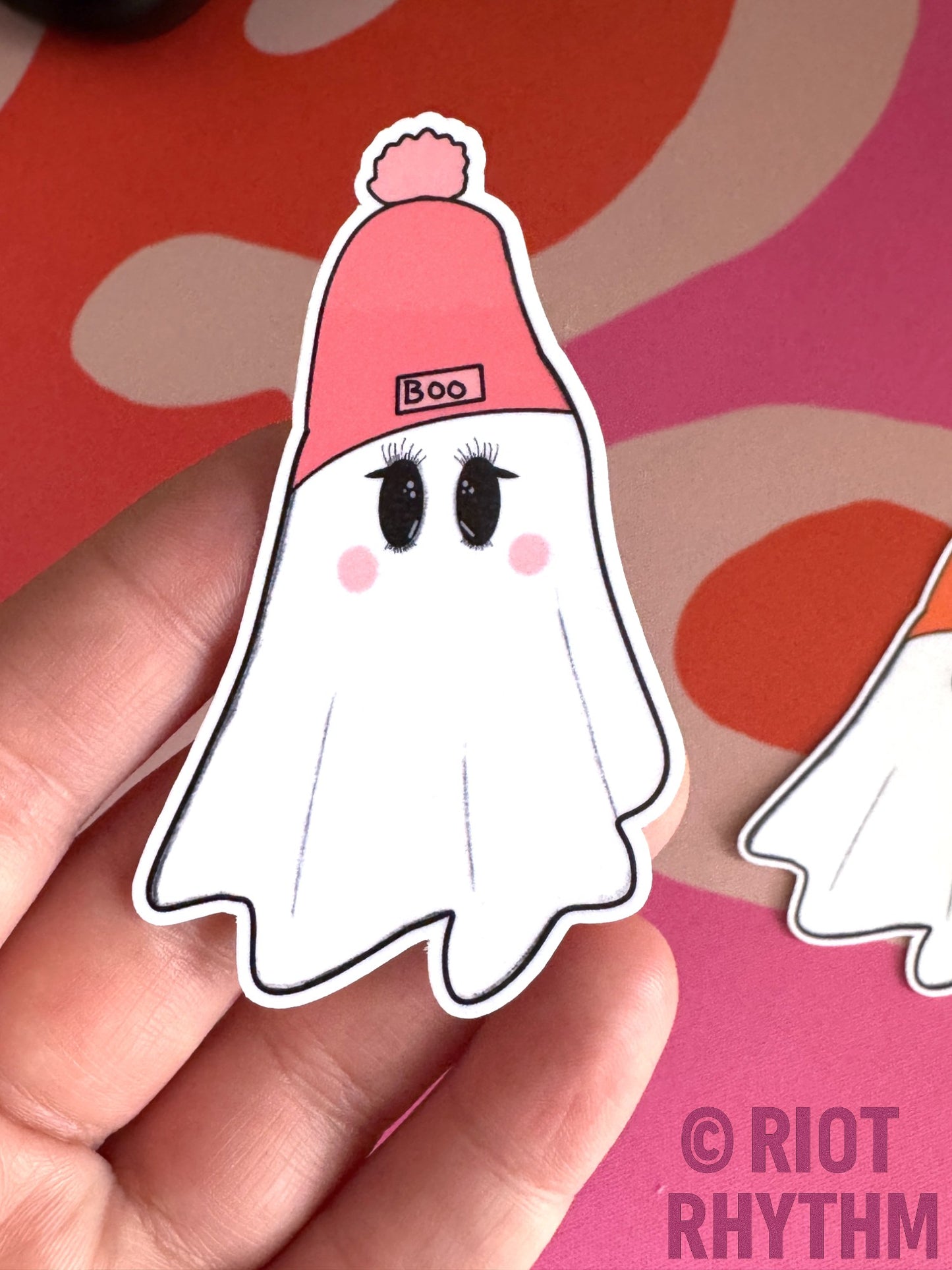 BOO Beanie Ghost Sticker Set (2-Pack)