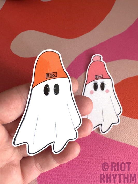 BOO Beanie Ghost Sticker Set (2-Pack)
