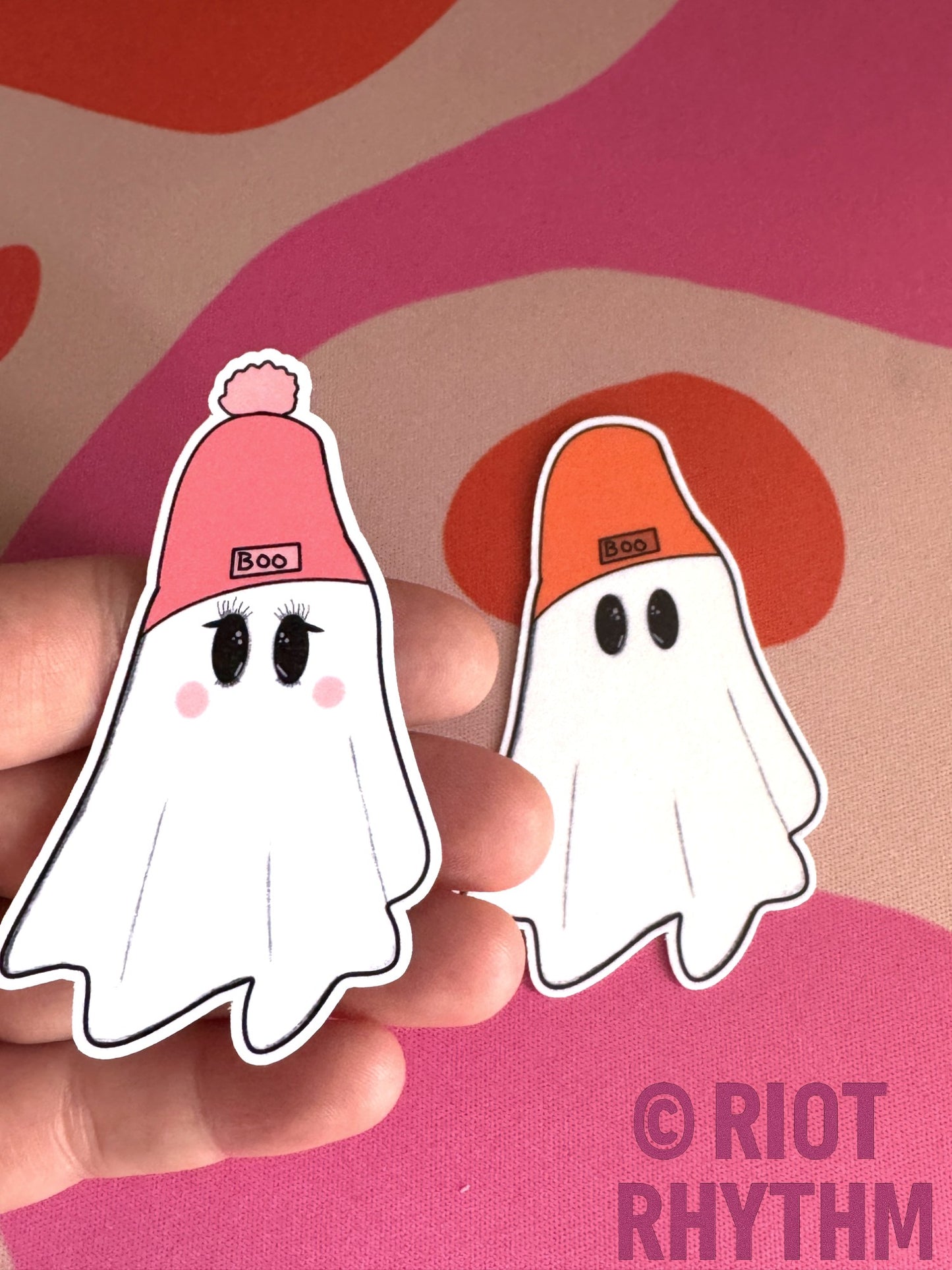 BOO Beanie Ghost Sticker Set (2-Pack)