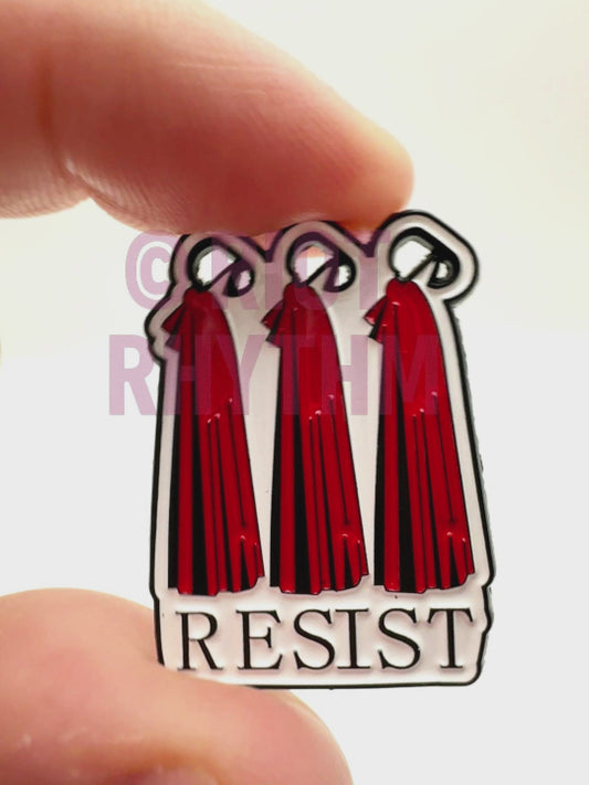 Resist Enamel Pin – Red Cloak Protest Symbol